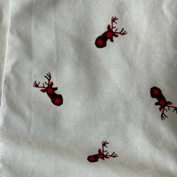 IZOD kids button down Christmas shirt with buffalo plaid reindeer accents - Picture 4 of 4